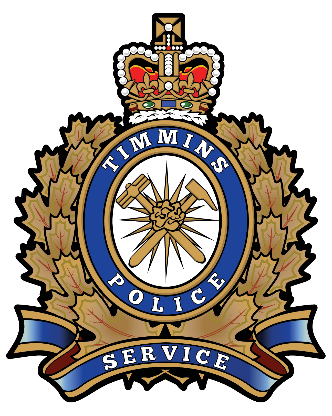 Timmins Police Service Logo showcases the emblem representing the Timmins Police.