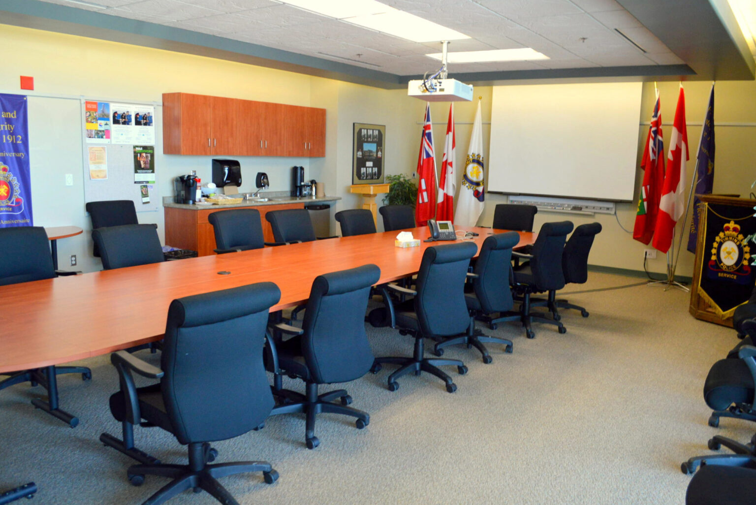 Timmins Police A Timmins Police conference table in Ontario.
